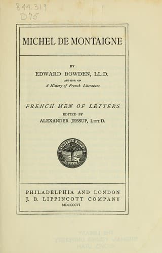 Tapa de Michel de Montaigne
