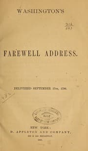 Tapa de Washington's farewell address