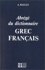 Tapa de Dictionnaire abrÃ©gÃ© grec - franÃ§ais