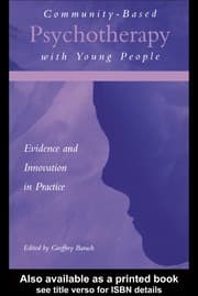 Tapa de Community-based psychotherapy with young people