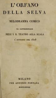 Tapa de L'orfano della selva