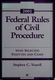 Tapa de Federal Rules of Civil Procedure 2001