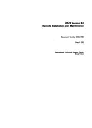 Tapa de OS/2 Version 2.0. Remote Installation and Maintenance