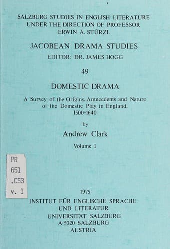 Tapa de Domestic drama