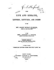 Tapa de The Life and Remains, Letters, Lectures, and Poems of the Rev. Robert Murray McCheyne