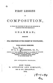 Tapa de First Lessons in Composition