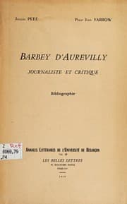 Tapa de Barbey d'Aurevilly, journaliste et critique