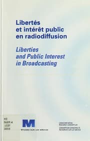 Tapa de Libertés et intérêt public en radiodiffusion =