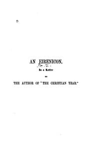 Tapa de An Eirenicon: In a Letter to the Author of "The Christian Year"