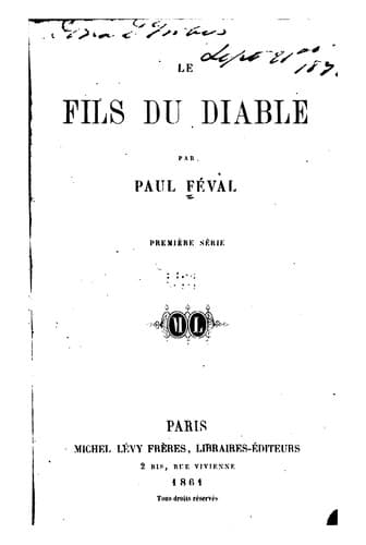 Tapa de Le fils du diable