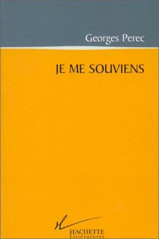 Tapa de Je me souviens