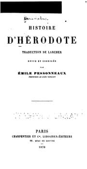 Tapa de Histoire d'Hérodote