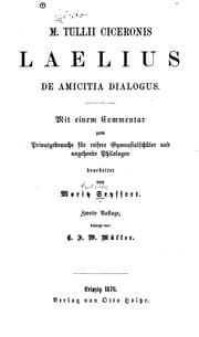 Tapa de Laelius de Amicitia Dialogus: Mit einem Commentar