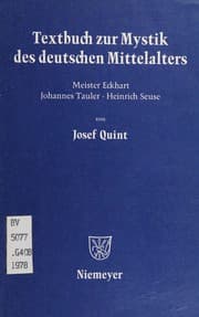 Tapa de Textbuch zur Mystik des deutschen Mittelalters: Meister Eckhart, Johannes Tauler, Heinrich Seuse