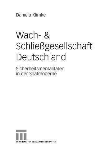 Tapa de Wach- & Schliessgesellschaft Deutschland