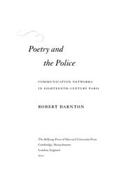 Tapa de Poetry and the police