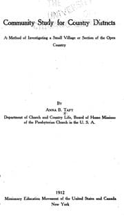 Tapa de Community study for country districts