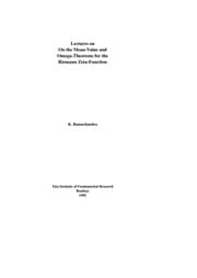 Tapa de Lectures on the mean-value and omega-theorems for the Riemann zeta-function