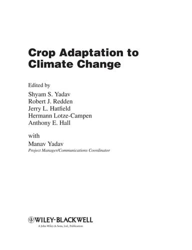 Tapa de Crop adaptation to climate change