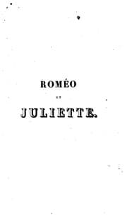 Tapa de Roméo et Juliette: tragédie en cinq actes et en vers ..