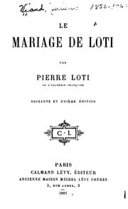 Tapa de Le mariage de Loti