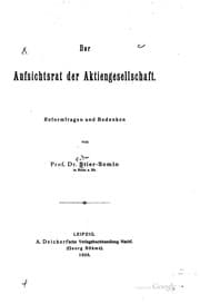 Tapa de Der Aufsichtsrat der Aktiengesellschaft: Reformfragen und Bedenken