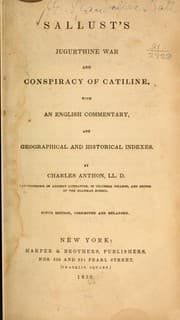 Tapa de Sallust's Jugurthine war and Conspiracy of Catiline