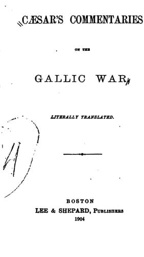 Tapa de Caesar's Commentaries on the Gallic War