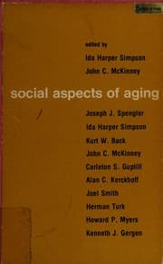 Tapa de Social aspects of aging
