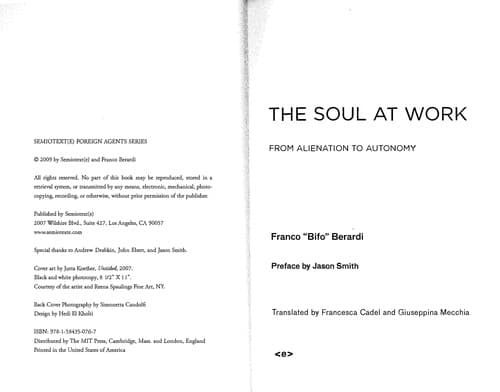 Tapa de The soul at work