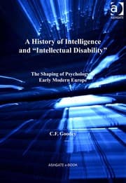 Tapa de A history of intelligence and 'intellectual disability'