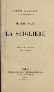 Tapa de Mademoiselle de La Seiglière