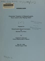 Tapa de Corporate taxation in Massachusetts