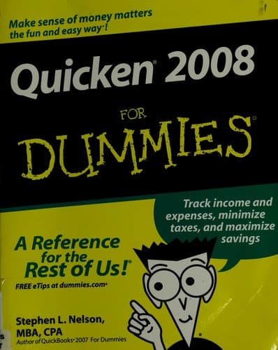Tapa de Quicken 2008 for dummies