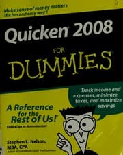 Tapa de Quicken 2008 for dummies
