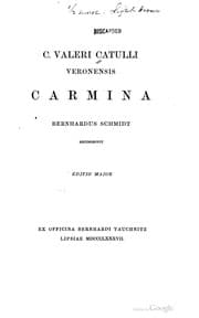 Tapa de C. Valeri Catulli Veronensis carmina