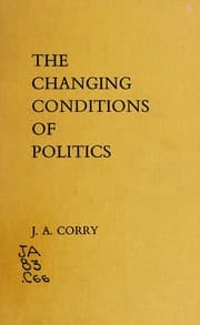 Tapa de The changing conditions of politics