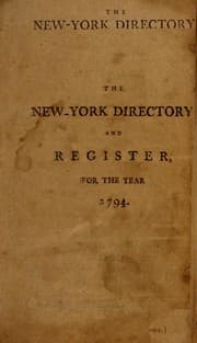 Tapa de The New-York directory, and register, for the year 1794