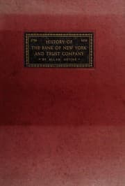 Tapa de History of the Bank of New York and trust company
