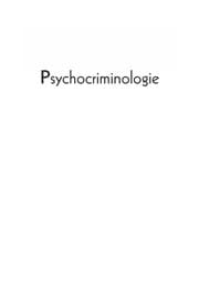 Tapa de Psychocriminologie