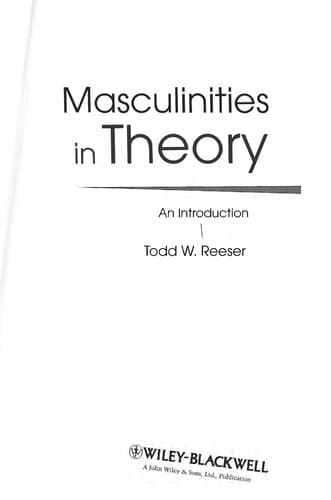 Tapa de Masculinities in theory