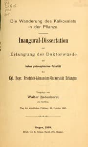 Tapa de Die Wanderung des Kalkoxalats in der Pflanze ...