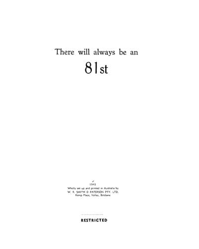 Tapa de There Will Always Be An 81st