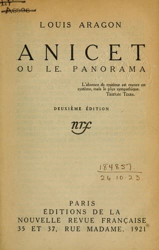 Tapa de Anicet ou le Panorama