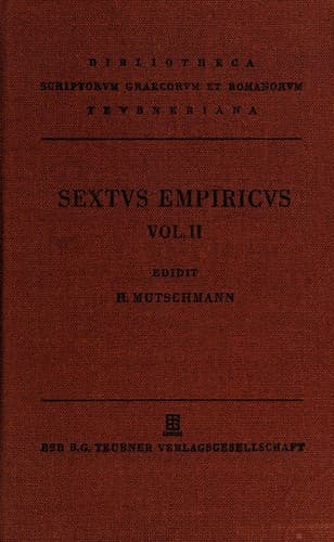 Tapa de Sexti Empirici Opera