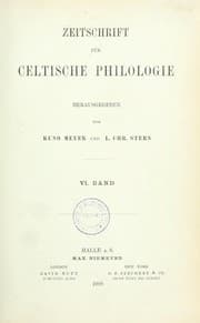 Tapa de Zeitschrift für celtische Philologie