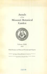 Tapa de Annals of the Missouri Botanical Garden