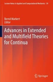 Tapa de Advances in Extended and Multifield Theories for Continua