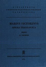 Tapa de Marii Victorini Afri opera theologica