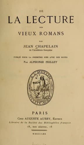 Tapa de De la lecture des vieux romans